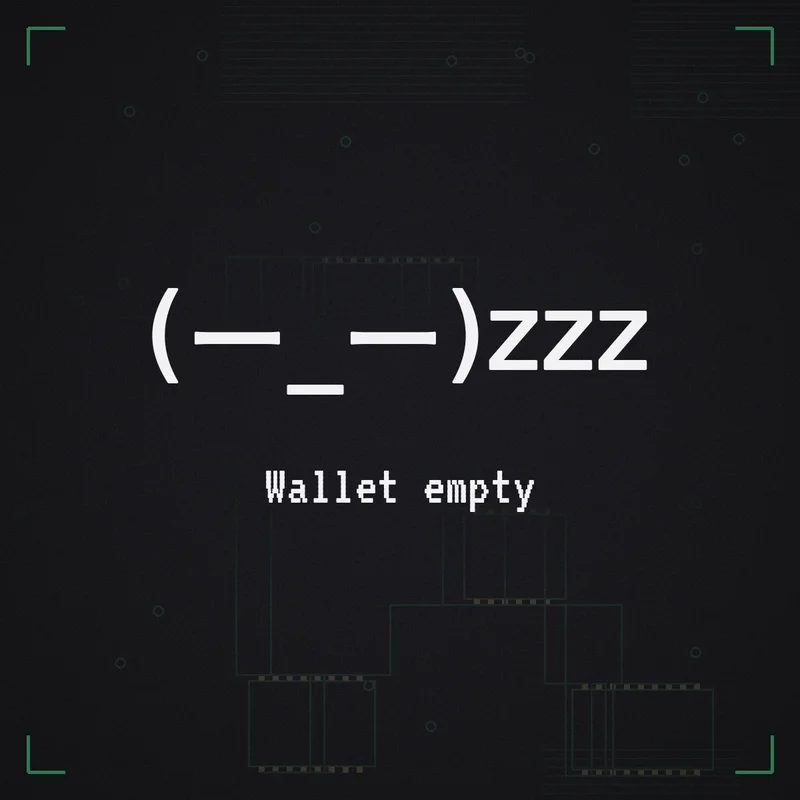 (ー_ー)zzz Wallet empty