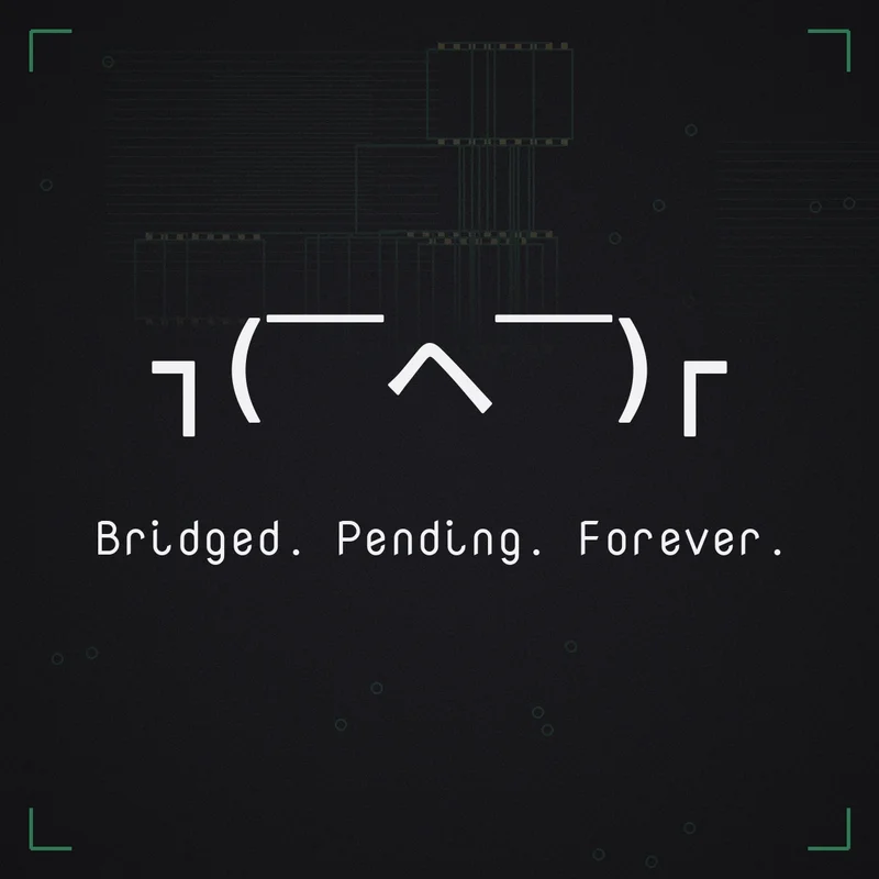 ┐( ̄ヘ ̄)┌ Bridged. Pending. Forever.