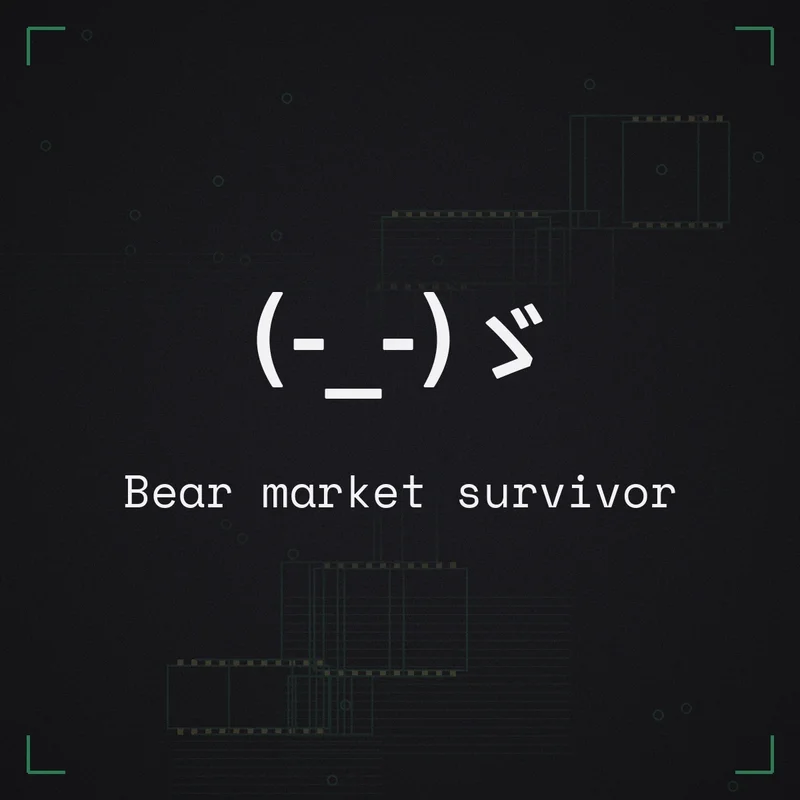 (-_-)ゞ Bear market survivor