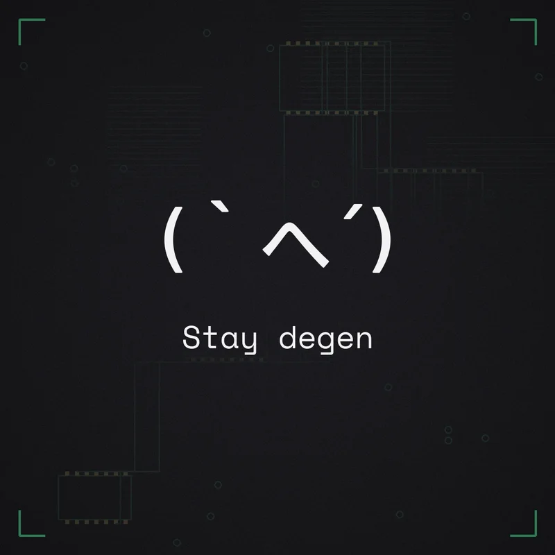 (｀へ´) Stay degen