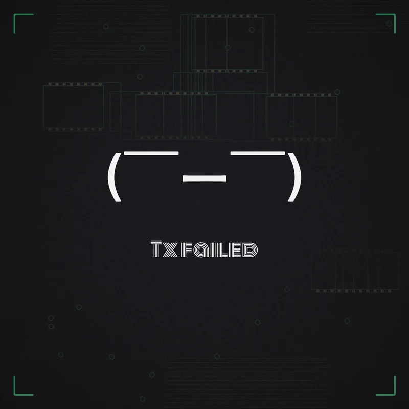 ( ̄ー ̄) Tx failed