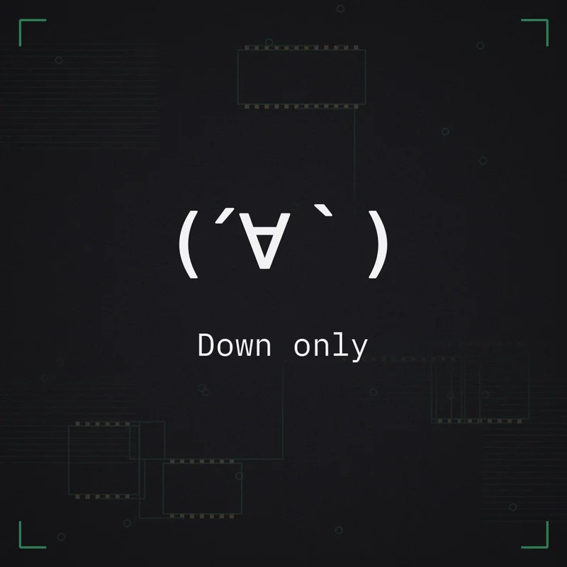 (´∀｀) Down only