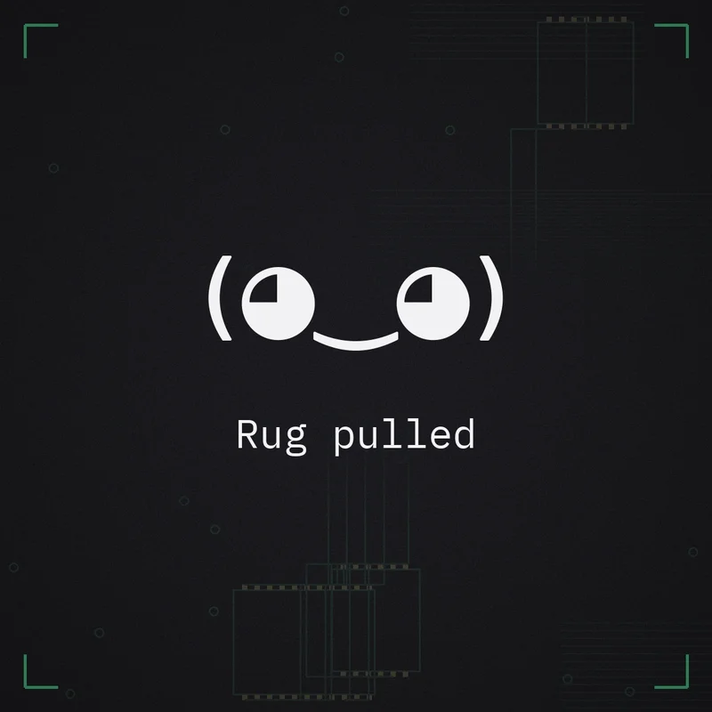 (◕‿◕) Rug pulled