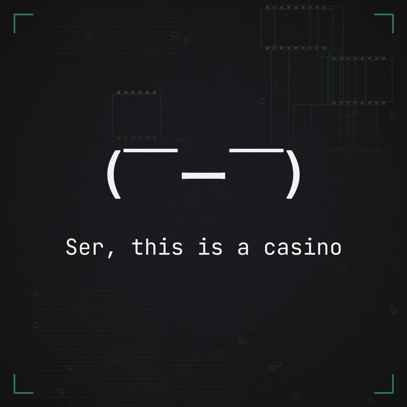 (￣ー￣) Ser, this is a casino
