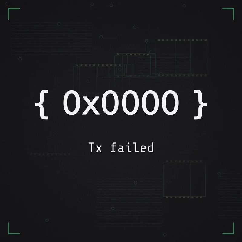 { 0x0000 } Tx failed