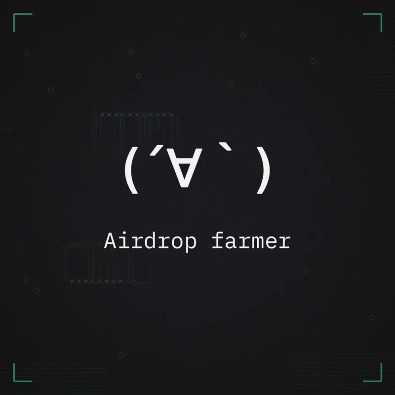 (´∀｀) Airdrop farmer