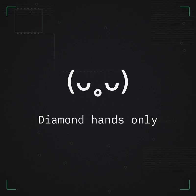 (ᴗ˳ᴗ) Diamond hands only