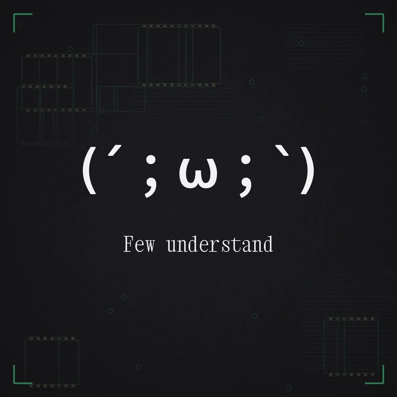 (´;ω;`) Few understand