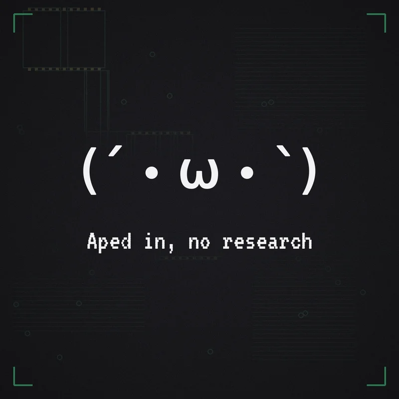 (´・ω・`) Aped in, no research