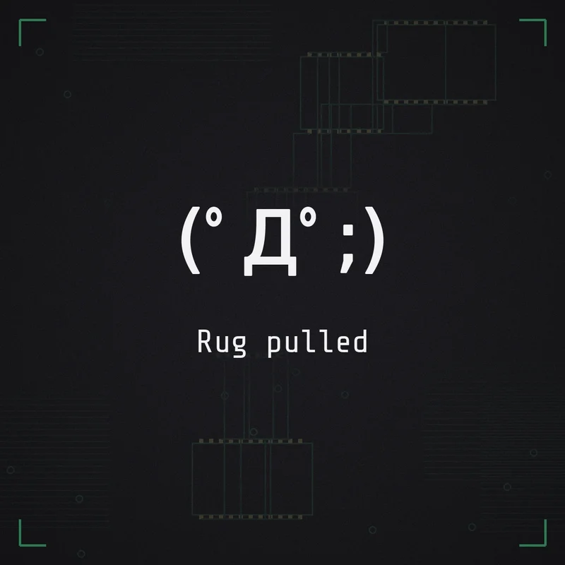 (゜Д゜;) Rug pulled