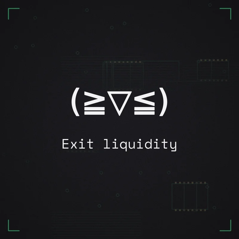 (≧▽≦) Exit liquidity