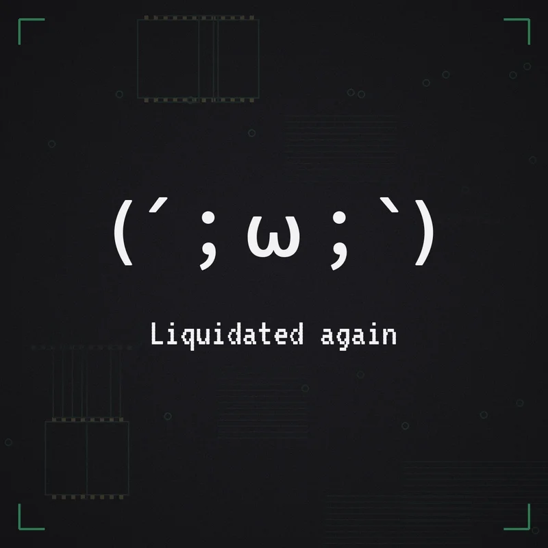 (´;ω;`) Liquidated again